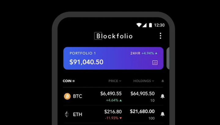 Aplicația Blockfolio