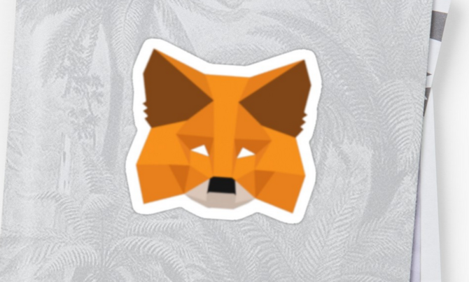 Ikona MetaMask jako naklejka