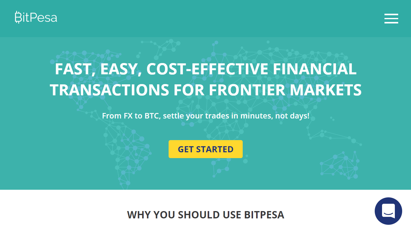 BitPesa hoofdpagina