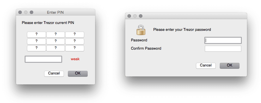 Skriv inn PIN-koden og passordfrasen