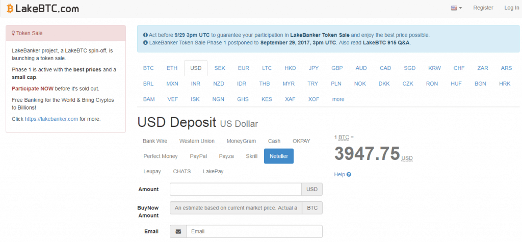 LakeBTC的NETELLER付款方式