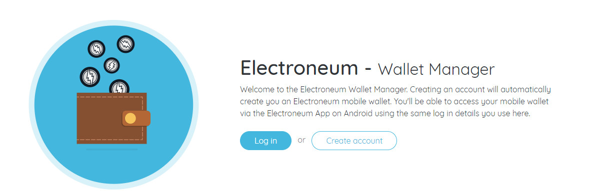 Menedżer portfela Electroneum