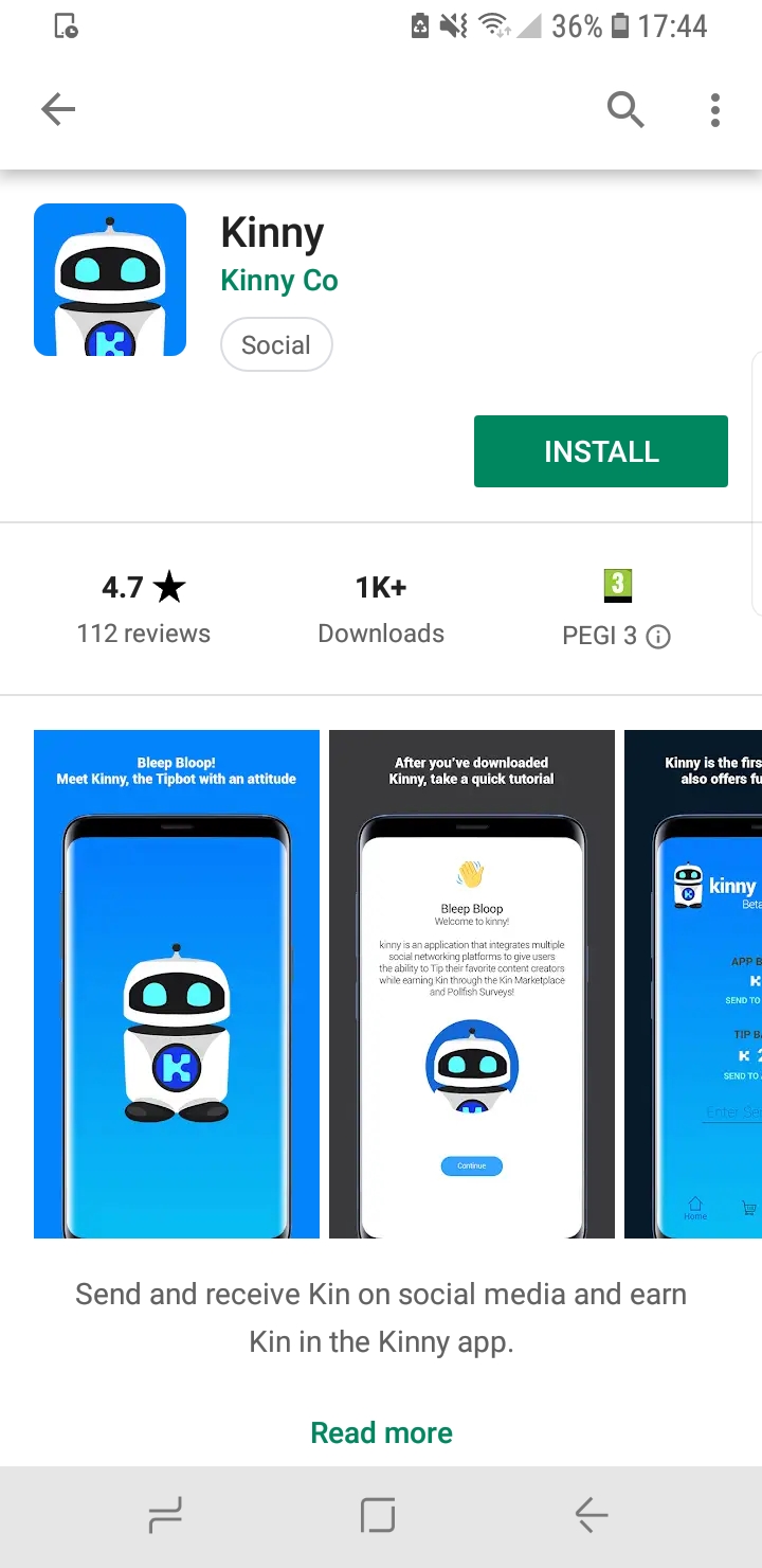 Kinny google play store