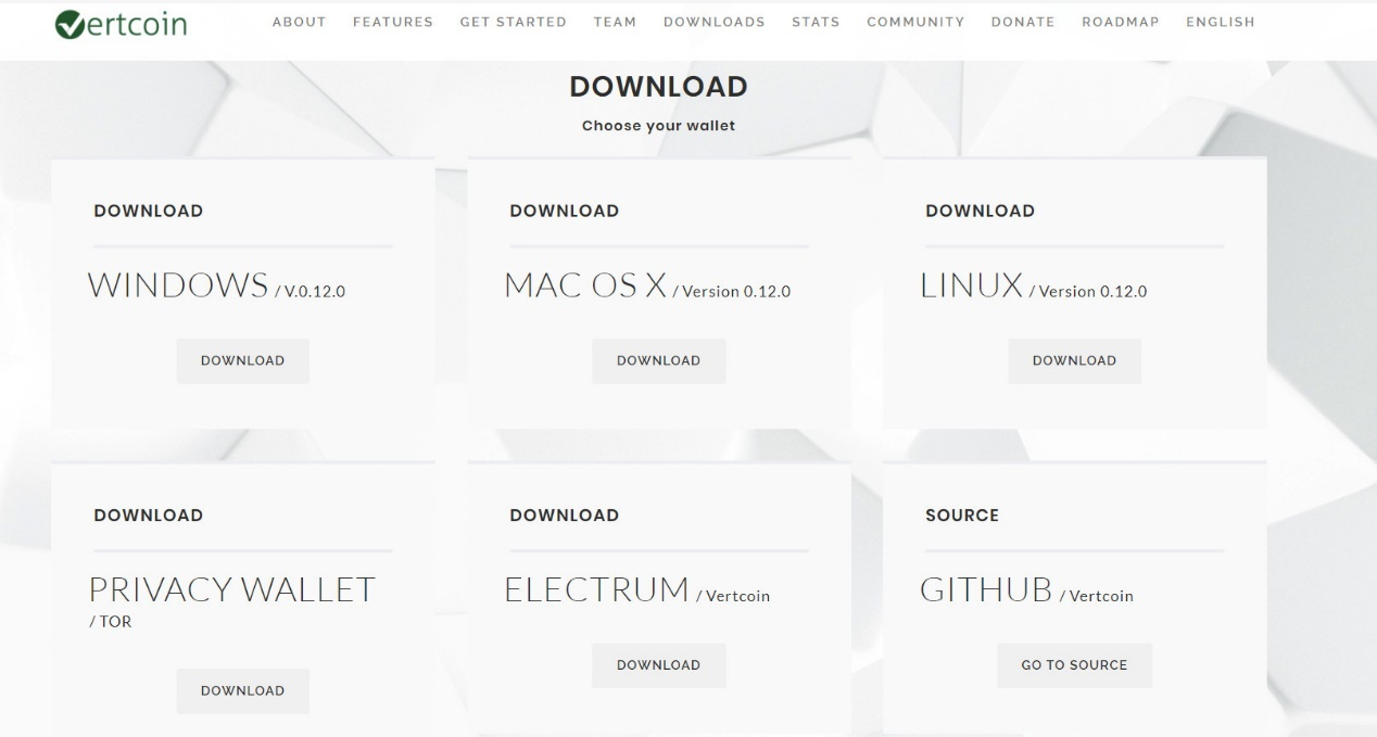 Vertcoin programvare lommebok